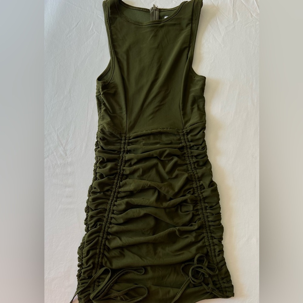 TIGER MIST. Olive green Mini dress, size XS